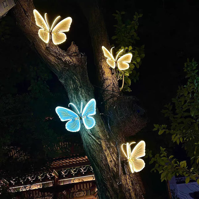 My Name LED Outdoor Decorative Butterfly - Vibrating Wings, 2/4 Pcs