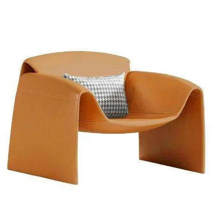 Nordic Elegance: Space-Efficient Leather Armchair for Contemporary Homes