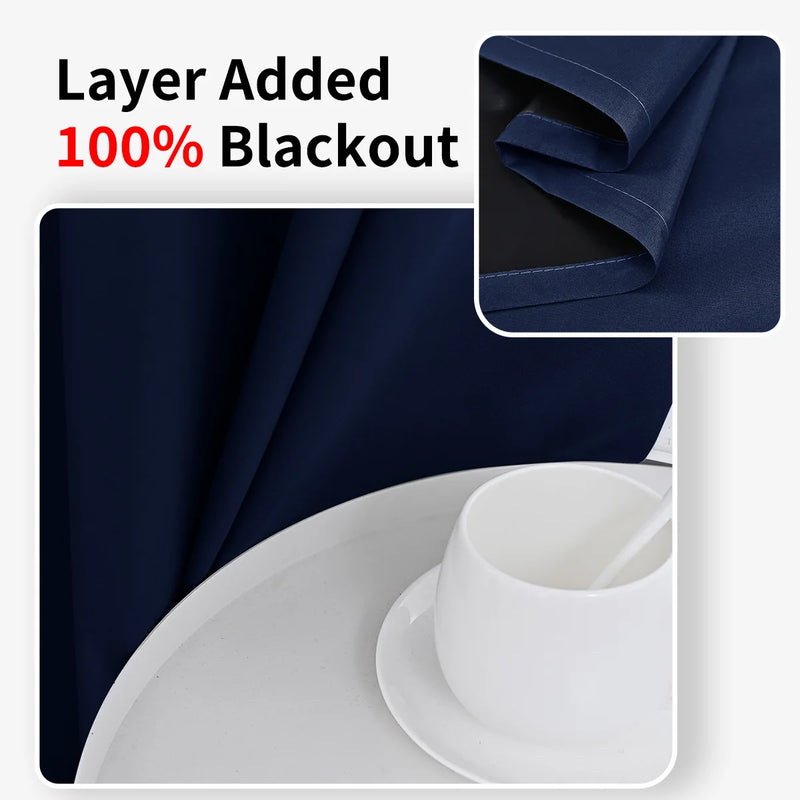 100% Blackout Curtains – Thermal Insulated, Waterproof, Custom Size