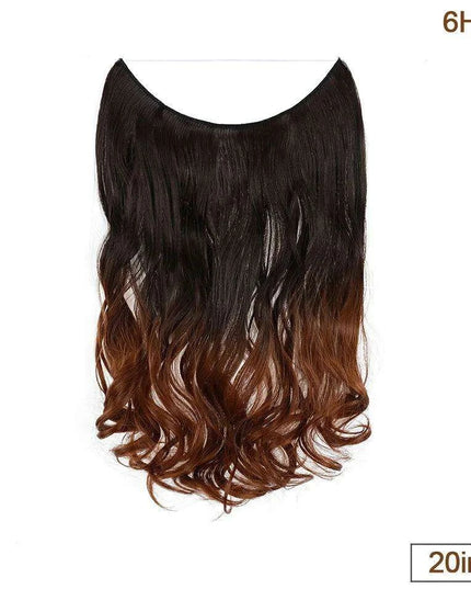 20-Inch Versatile Adjustable Invisible Wire Hair Extensions - Curly and Sleek Options