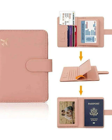 Stylish RFID-Blocking Passport Holder with Card Organizer for Travelers