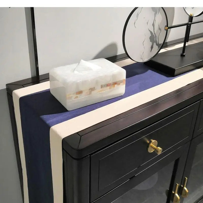 Elegant Shell Finish Tissue Box Holder for Stylish Decor in Home, Dining, and Hospitality