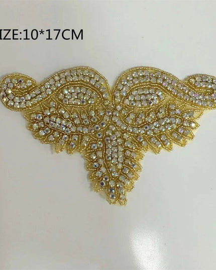 Glimmering Silver Rhinestone Floral Applique: Elegant Fashion Upgrade Accessory