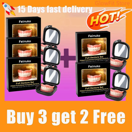 2026 Fresh Release Soft Silicone Upper & Lower Dentures, All-Day Comfort Teeth, Suitable for Seniors & Adults 2026-fresh-release-soft-silicone-upper-lower-dentures-all-day-comfort-teeth-suitable-for-seniors-adults