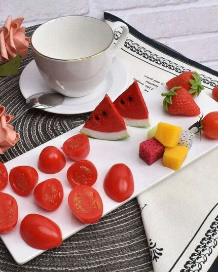 4-Piece Realistic Faux Cherry Tomatoes - Lifelike Decorative Fruit for Home Accent