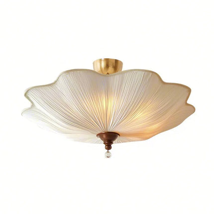 Meian Retro Lotus-Leaf White Ceiling Light - Eye Protection, Elegant D