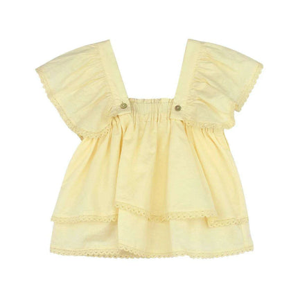 Chic Summer Lace Top and Shorts Set for Girls - Fashionable Casual Outfit