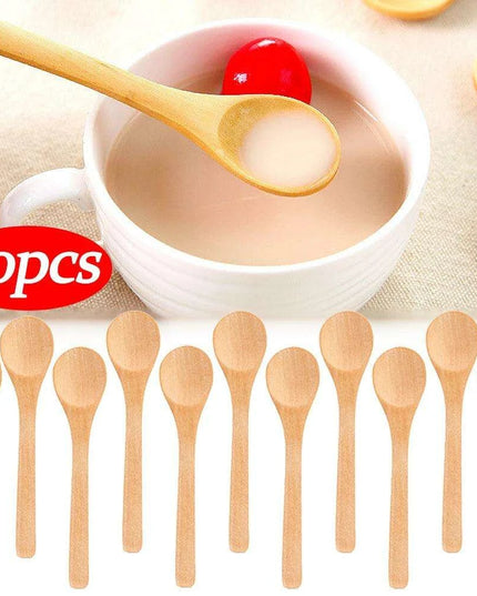 Bamboo Kitchen Spoon Set for Cooking and Serving - Available in 1, 5, 10, or 20 Pieces