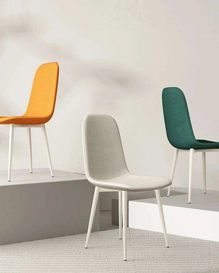 Chic White Leather Dining Chair for Upscale Aesthetics