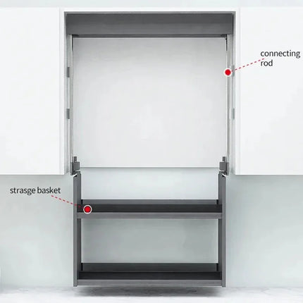 Lianshun Electric Vertical Pull Down Kitchen Shelf with Easy Storage A