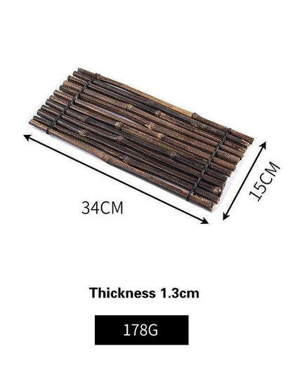 Artistic Bamboo Sushi Platter - Elegant Japanese Serving Tray