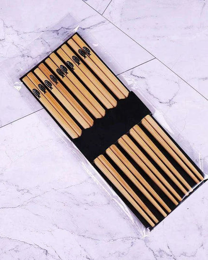 Eco-Friendly Bamboo Chopsticks Set - 5 Pairs for Sushi and Asian Delicacies
