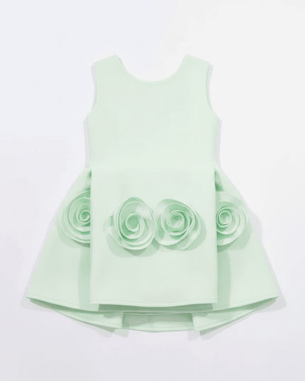 Sunny Yellow Floral Children's One-Piece Dress - Ideal for Weddings and Celebrations