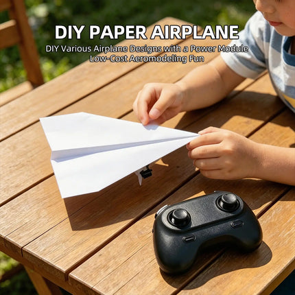 DIY RC Paper Airplane Kit — Gyro Stabilizer, 2.4G Remote Control