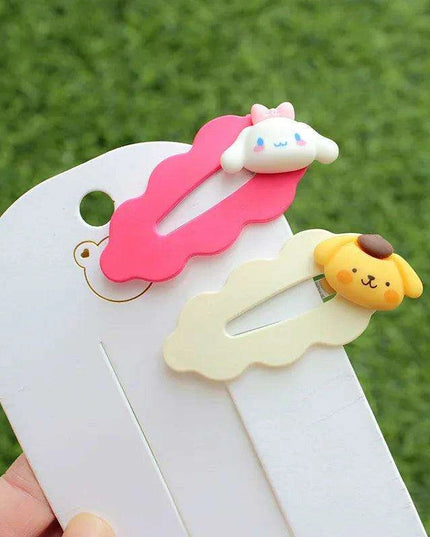 Adorable Sanrio Character Hairpin Set: Kuromi, My Melody, and Cinnamoroll - Cute Accessories for Trendy Girls