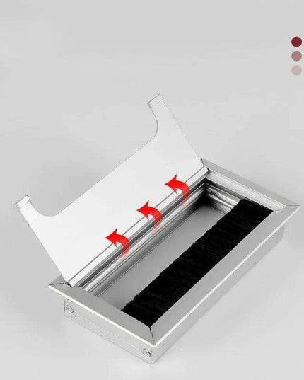 Sleek Rotatable Aluminum Desk Cable Management Grommet with Flip-Top Access
