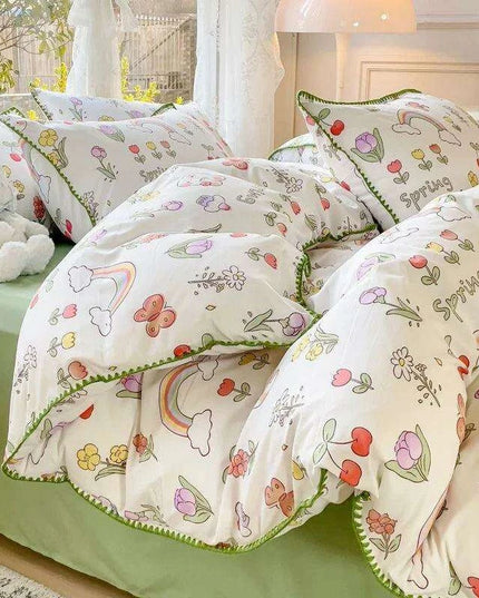 Floral Serenity Cotton Bedding Collection for Girls