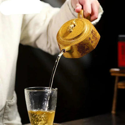 Artisan 270ml Yixing Purple Clay Dragon Bone Infuser Teapot - Traditional Tea Masterpiece