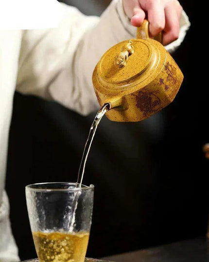 Artisan 270ml Yixing Purple Clay Dragon Bone Infuser Teapot - Traditional Tea Masterpiece