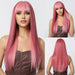 30-Inch Brown Wavy Synthetic Wig with Bangs - Perfect for Parties and Themed Events