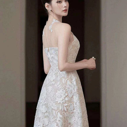 Summer Elegant Floral Lace Evening Dress - A Timeless Statement of Style