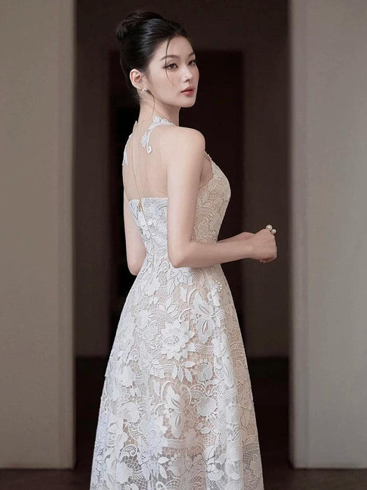 Summer Elegant Floral Lace Evening Dress - A Timeless Statement of Style