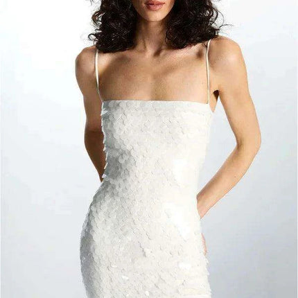 Gorgeous Backless Sequin Cocktail Dress - Elegant Evening Gown for Women