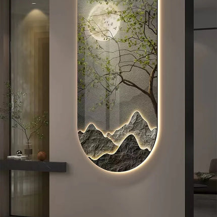 Mural Lamp Store LED Ambient Hanging Paintings for Corridor Decor
