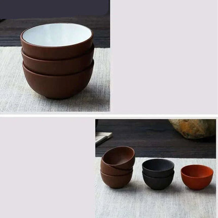 Exquisite Portable 8-Piece Handmade Yixing Purple Clay Teacup Set for Tea Lovers
