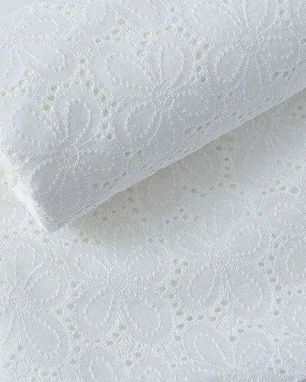 Elegant 100% Cotton White Lace Material