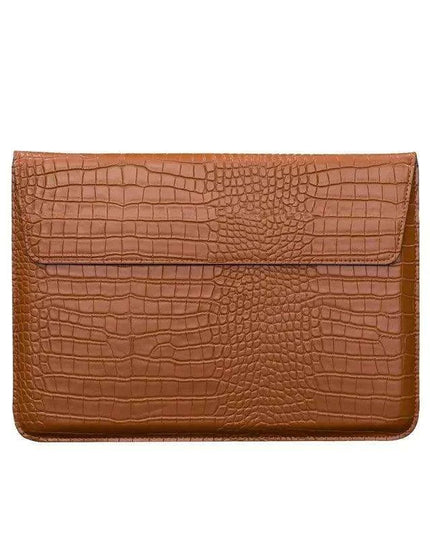 Sleek PU Leather Laptop Sleeve - Compatible with MacBook and Huawei - Chic Tech Accessory for Everyday Use