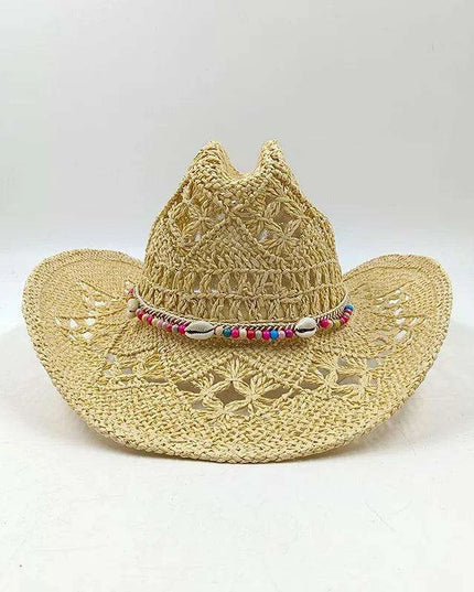 Handcrafted Unisex Denim Straw Cowboy Hat for Ultimate Summer Sun Protection