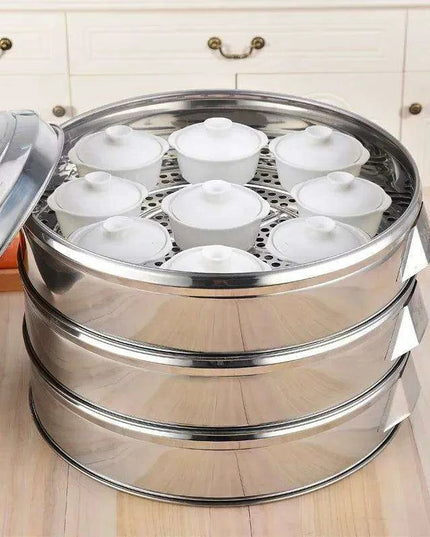 Ultimate Commercial Extra-Large Multi-Layer Stainless Steel Steamer - Heavy-Duty Design Available in Various Sizes