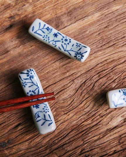 Artisan Japanese Ceramic Chopsticks Holder and Spoon Rest - Elegant Kitchen Decor 2023