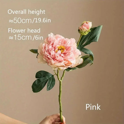 Peony Artificial Flowers — Faux Bouquet for Home & Wedding Decor