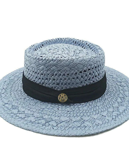 Chic Adjustable Wide Brim Straw Hat for Women - Stylish Sun Protection Beach Accessory Available in 50 Colors