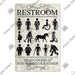 Vintage Charm Toilet Wall Art for Quirky Bathroom Decor