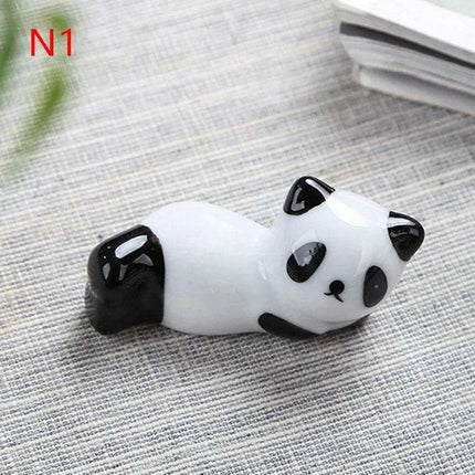 Playful Panda Ceramic Chopsticks Rest - Fun Table Decor for Asian Cuisine