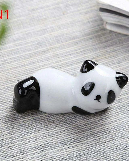 Playful Panda Ceramic Chopsticks Rest - Fun Table Decor for Asian Cuisine