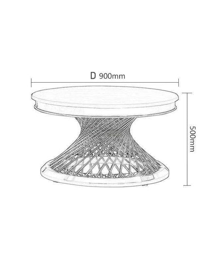 Elegant Gold Marble Coffee Table - Luxurious Home Accent