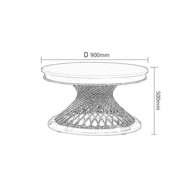 Elegant Gold Marble Coffee Table - Luxurious Home Accent