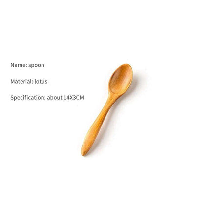 Elegant Japanese Wooden Serving Spoons Set