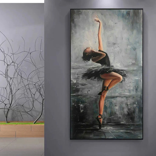 Elegant Ballet Dancer Canvas Artwork for Sophisticated Home Decor