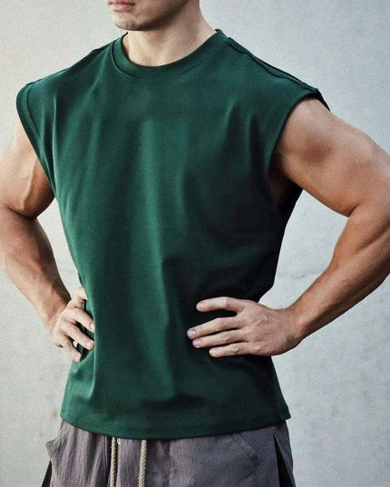 Men's Sleeveless Cotton Summer Vest - Gym Muscle Fitness Tank Top