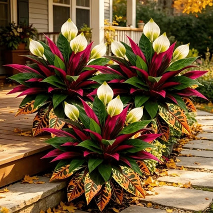 UV Resistant Fall Artificial Dragon Blood Tree Lifelike Fade-Resistant