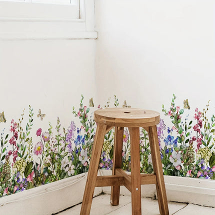 Floral Botanical Wall Stickers - Removable Vinyl Decals (2 Sheets)