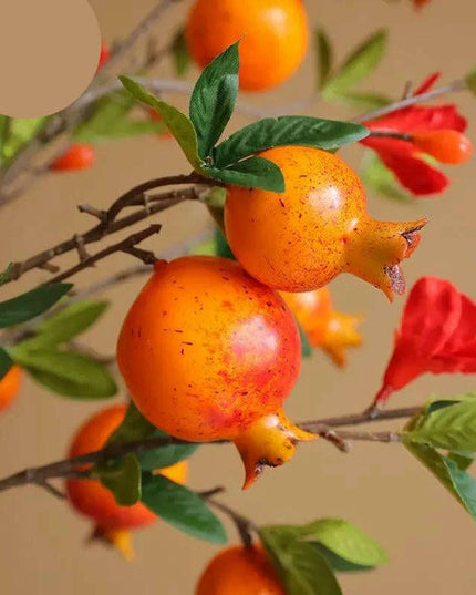 1PC Simulation 5 Heads Pomegranate Fruit