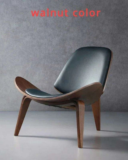 Nordic Artistic Solid Wood Lounge Chair with Unique Airplane Shell Design