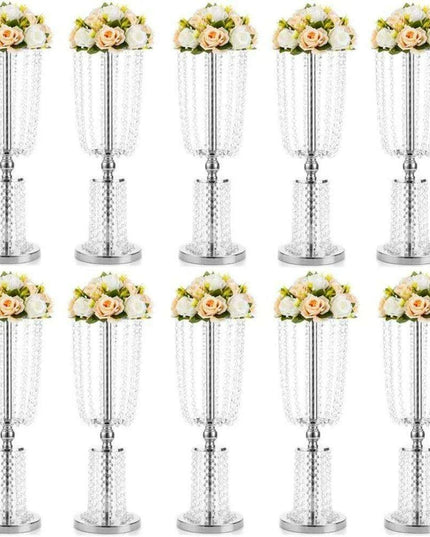 Elegant Crystal Blossom Centerpiece Set - Pack of 10