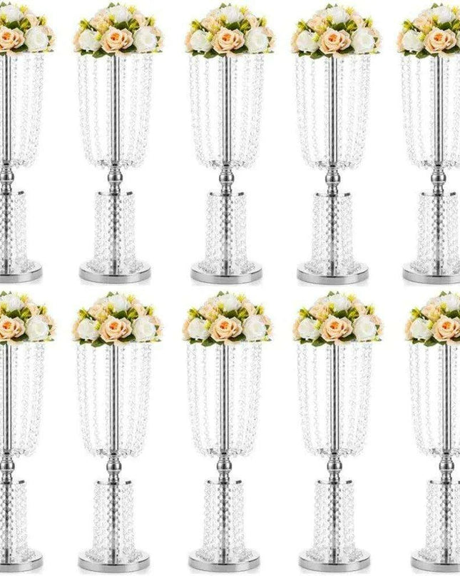 Elegant Crystal Blossom Centerpiece Set - Pack of 10